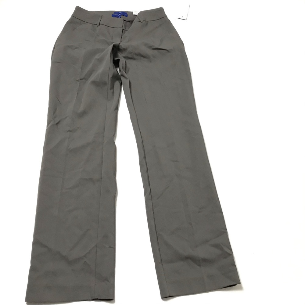 Apt 9 Torie Dress Pants Sz 0 Gray Curvy Straight